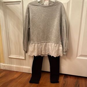 Stylish Gray and Black Kids Matching Set